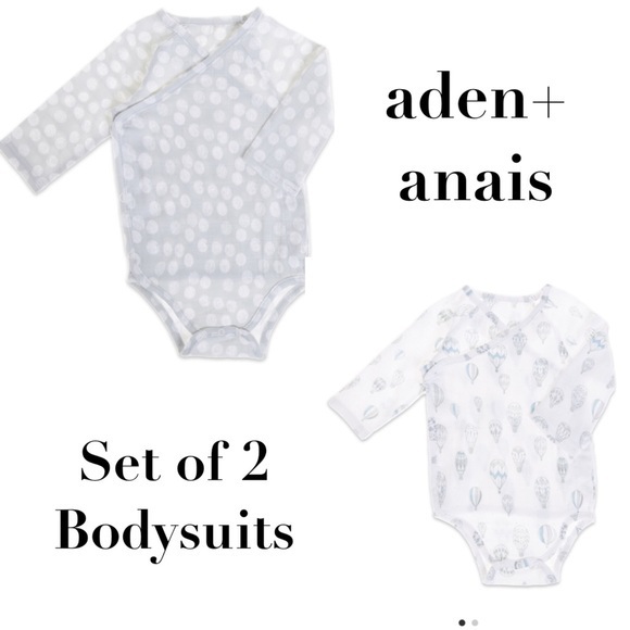 NWT ADEN AND ANAIS MUSLIN BODYSUIT ROMPERS 9-12M - Picture 1 of 14